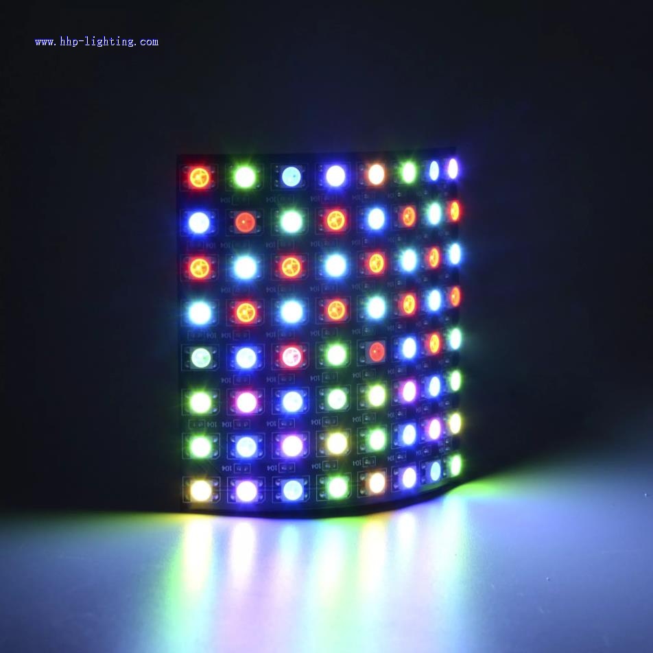 80*80mm WS2812B LED Digital Addressable Flexible LED Display Screen